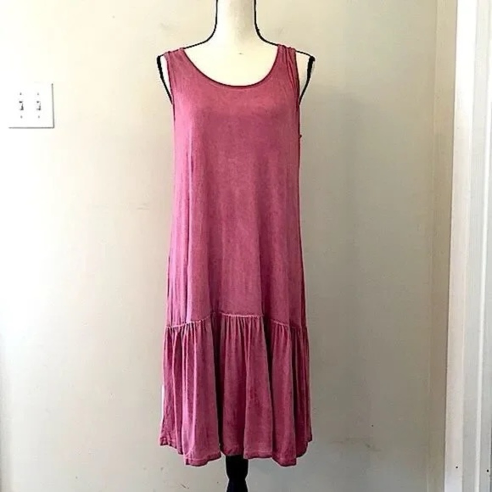 Cable & Guage dusty rose jersey dress
